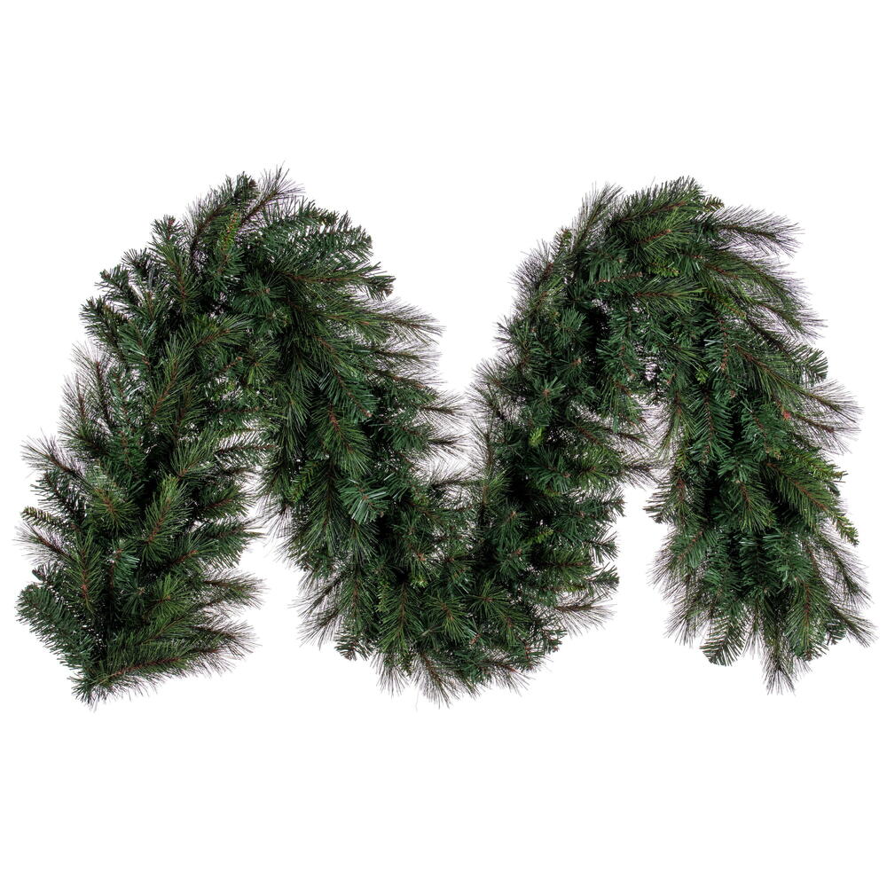 K201417 9 ft. x 18 in. Brighton Pine Artificial Garland with 300 PE & PVC Tips - Green