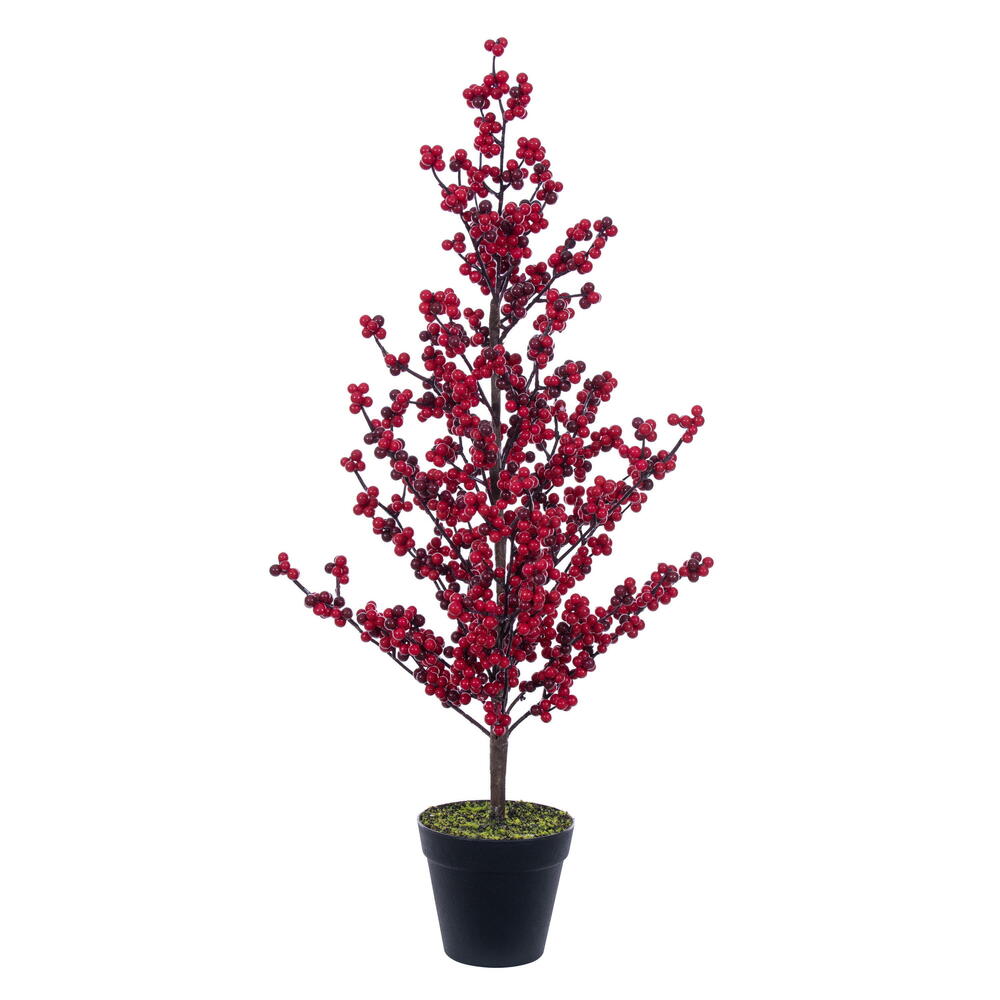 RS240128 28 in. Potted Red Berry Tree