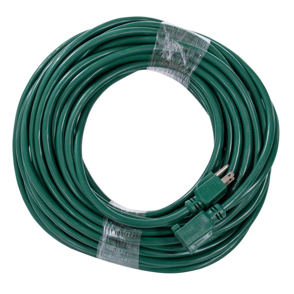 V2414380 80 ft. Outdoor Heavy-Duty Green Extension Cord - 14AWG & SJTW