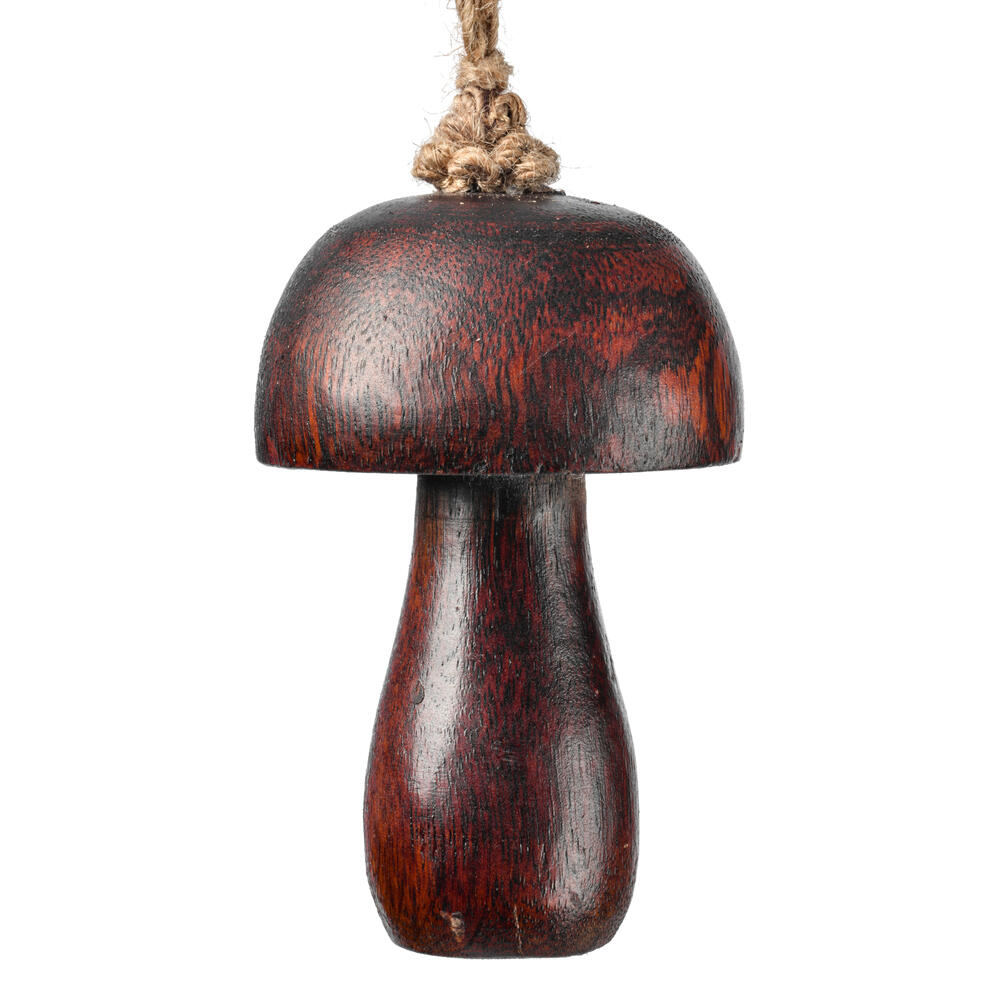 JE230915 Dark Wood Assorted Toadstool Ornament - Set of 3