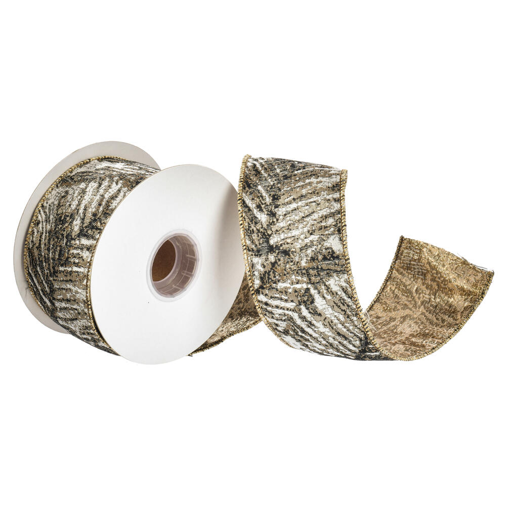 QR230715 2.5 in. Black Jacquard Ribbon