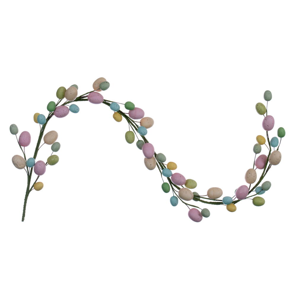 FPQA230352 52 in. Artificial Pastel Easter Egg Garland