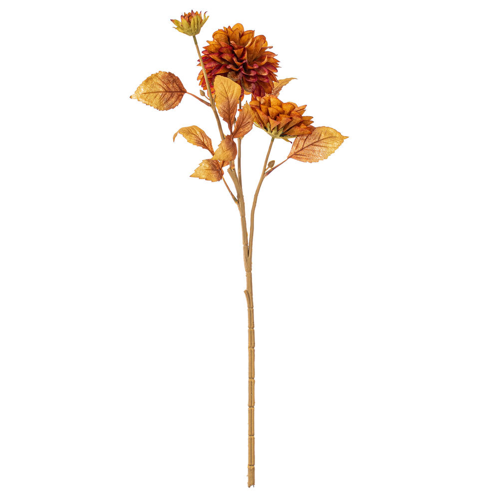 FR235076 26 in. Artificial Dark Brown Chrysanthemum Spray - Bag of 3