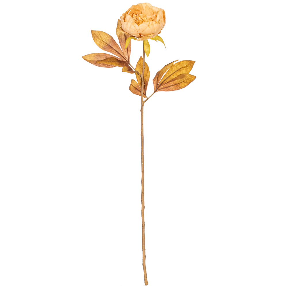 FR235880 21 in. Artificial Cream Peony Stem - Bag of 6