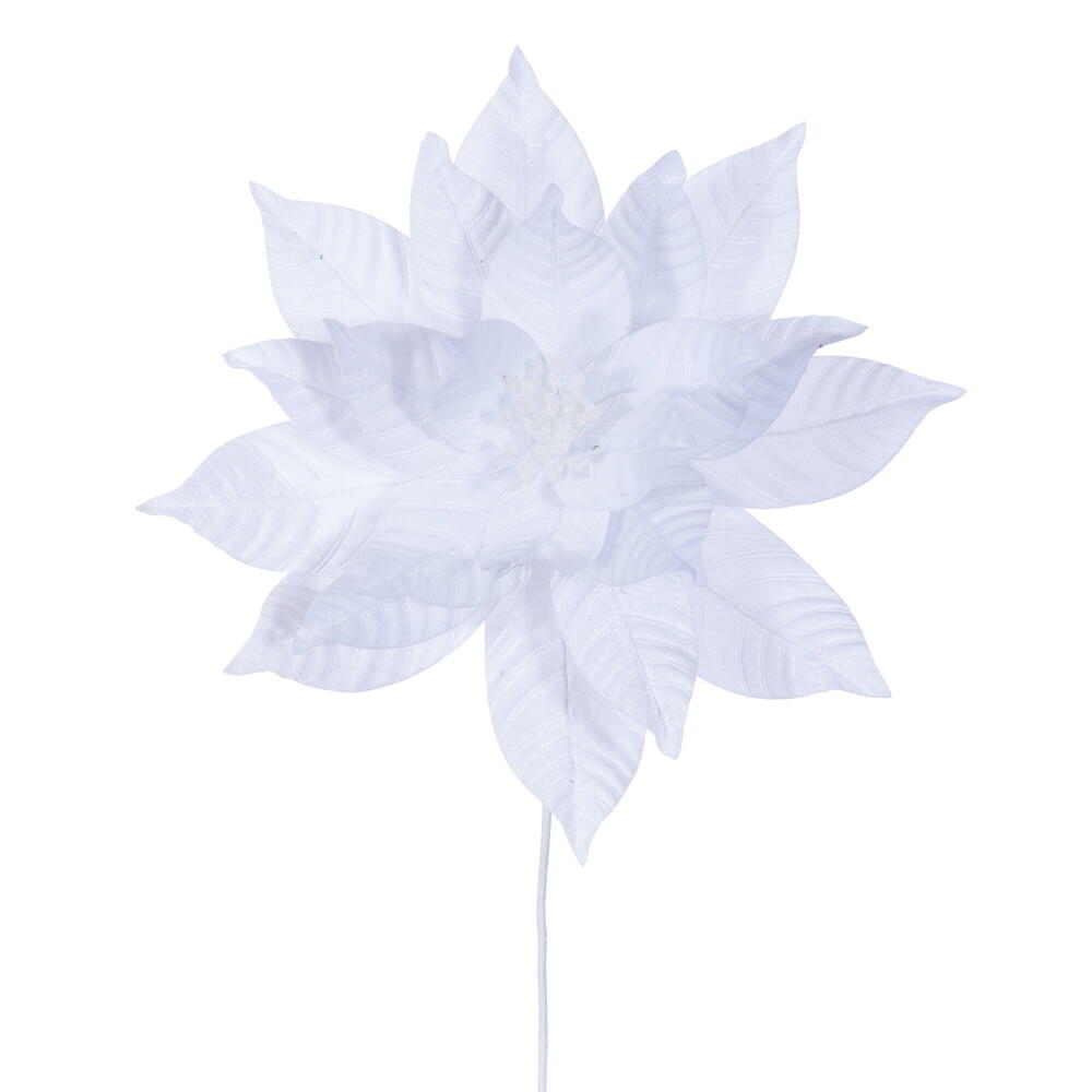 RG233111 21.5 in. White Poinsettia Stem - 2 Piece