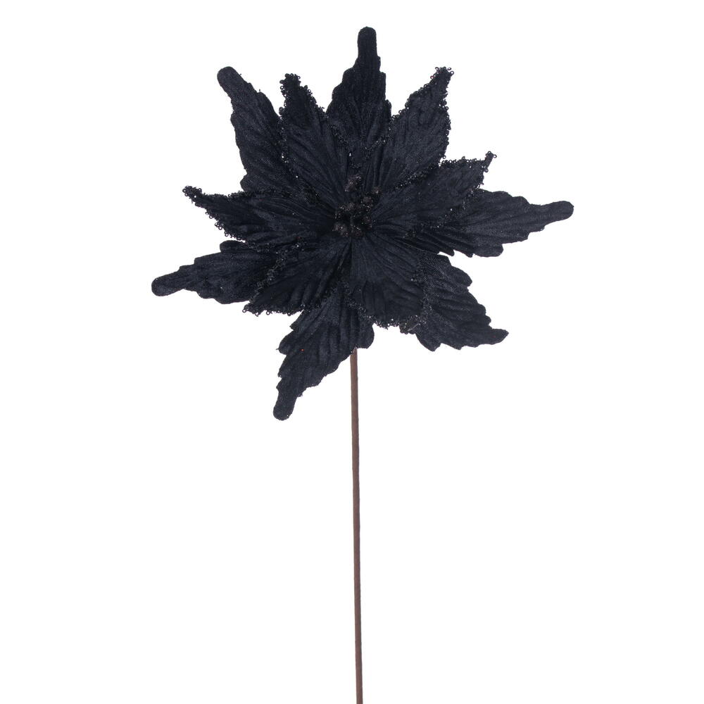 RG234917 21.5 in. Black Poinsettia Stem - 6 Piece