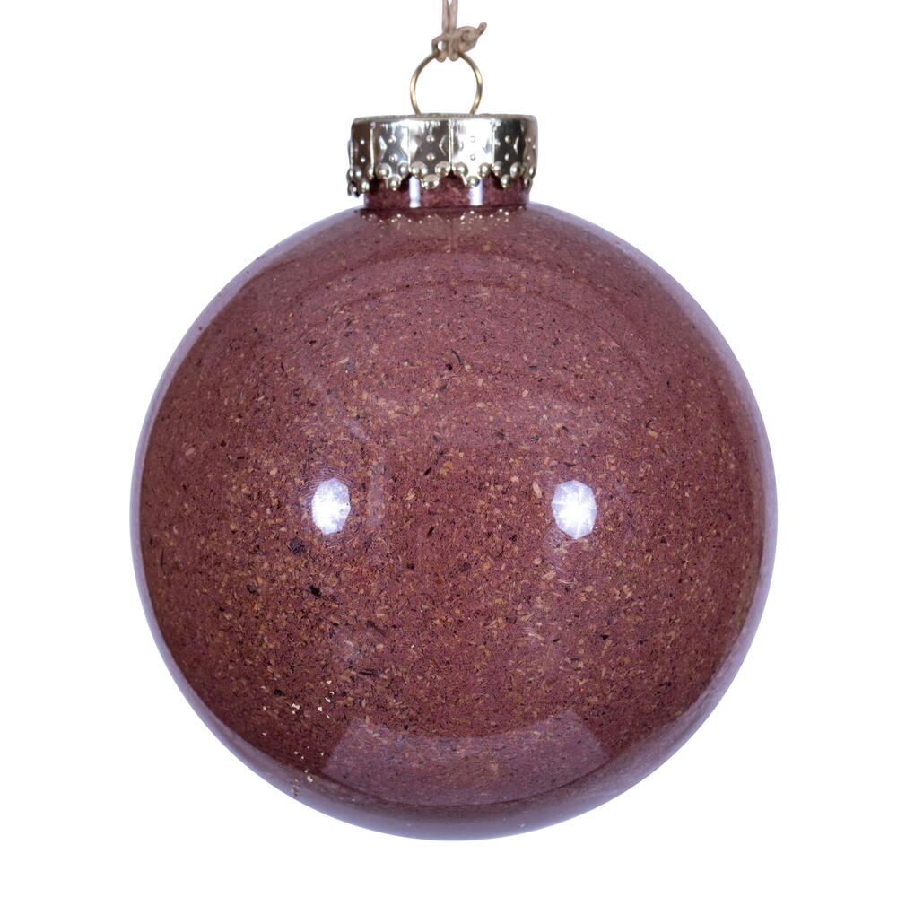 RV231745 4 in. Mauve Ball Ornament - 3 Piece