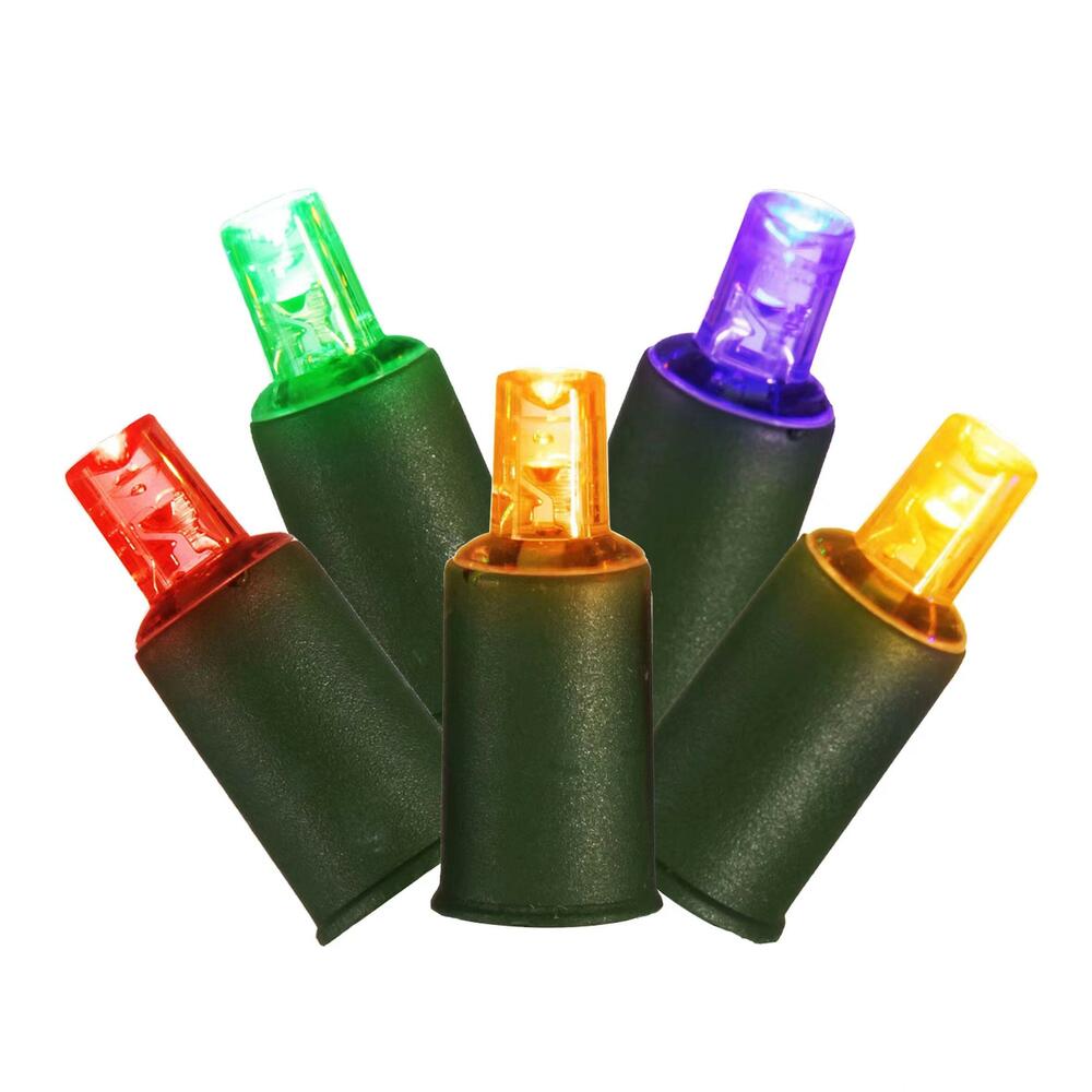 X4GA600PBG 70 LED Multi Color WeatherLit Light Set, Green Wire, 23 ft. Long Light Strand
