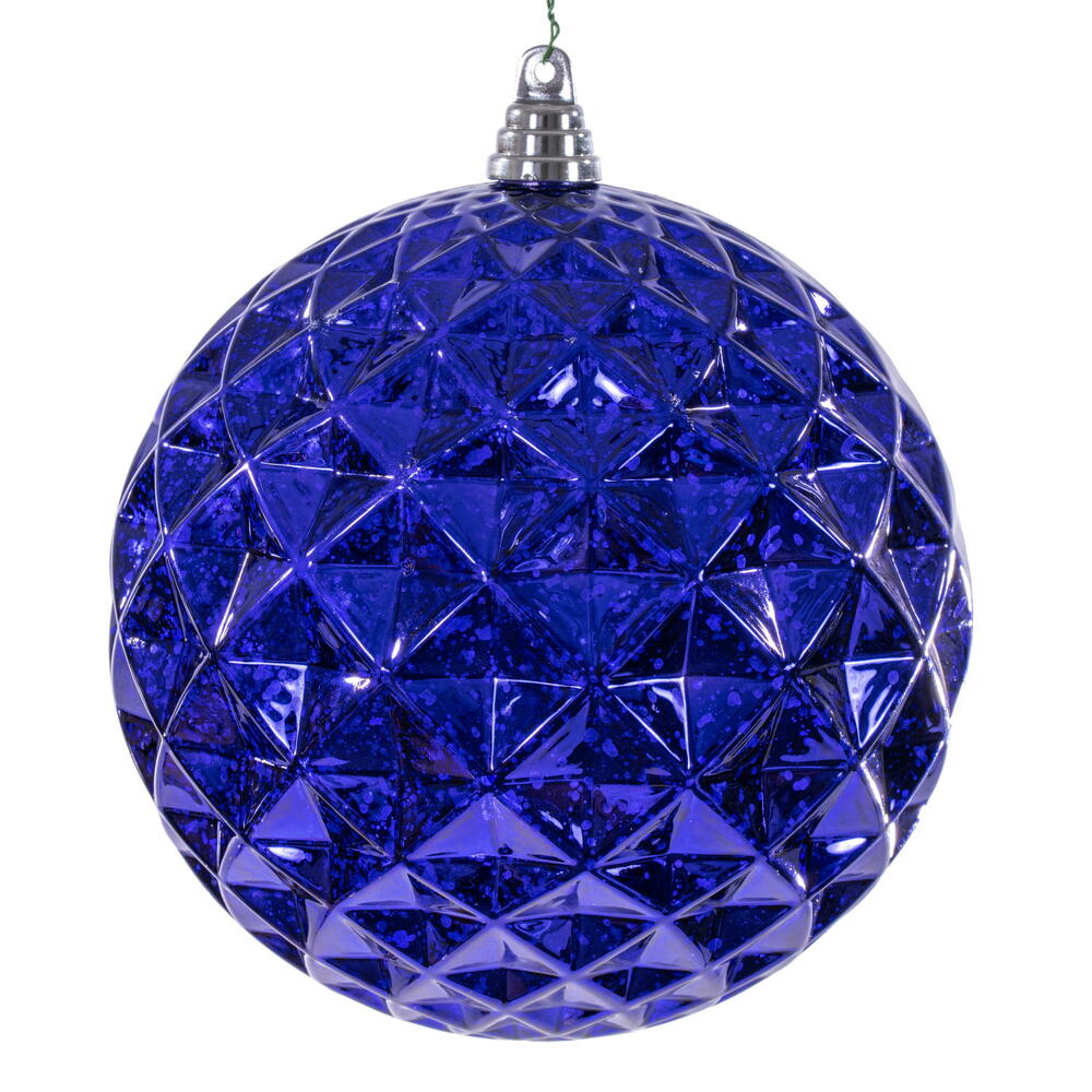 MC240566 8 in. Purple Diamond Mercury Ornament