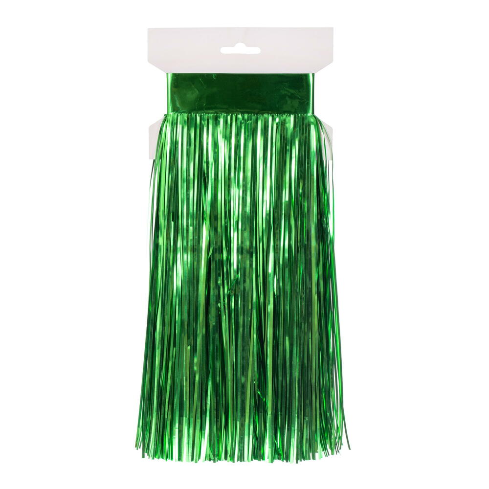 RX241004 10 ft. x 12 in. Green Tinsel Icicle Curtain - Pack of 4
