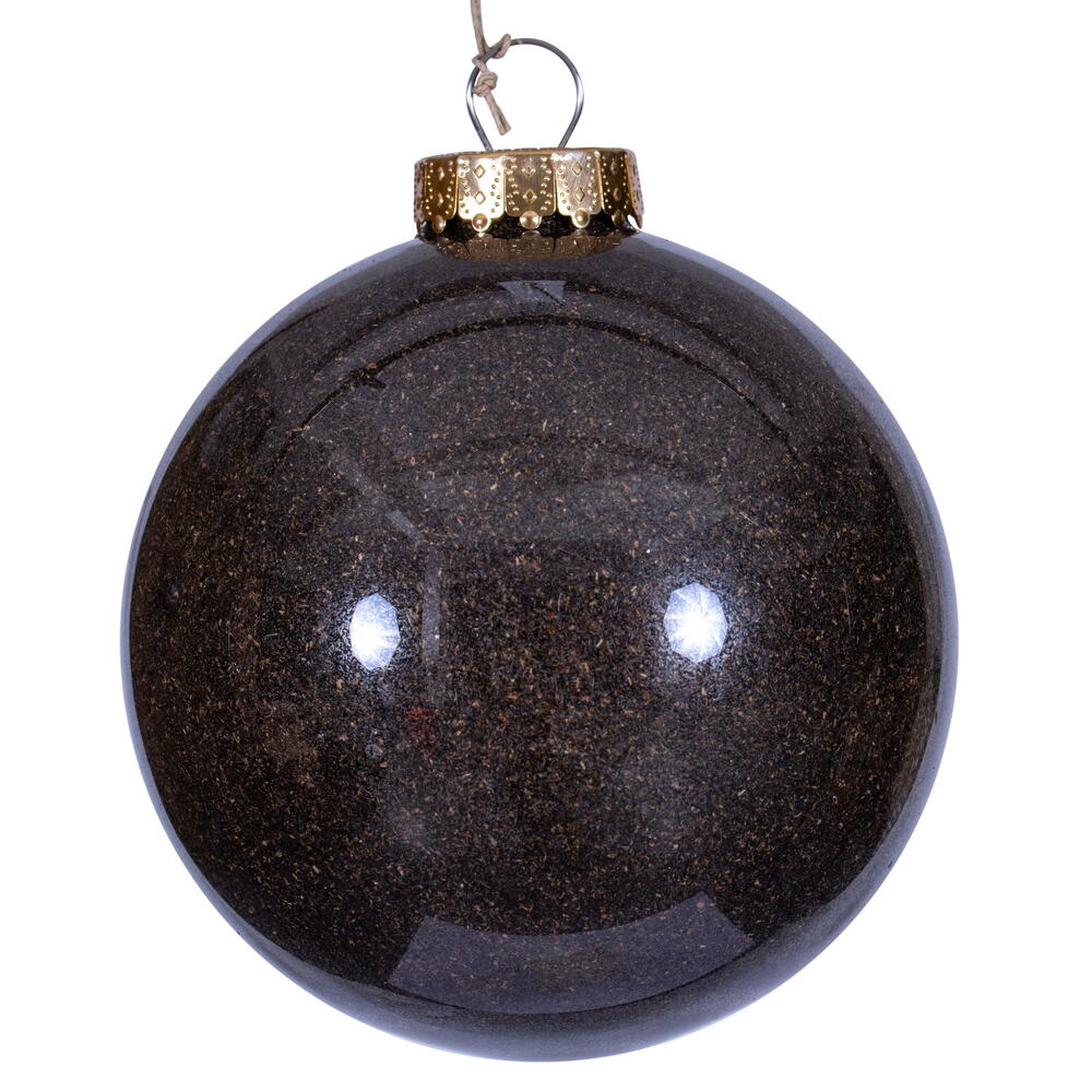 RV231875 6 in. Chocolate Ball Ornament - 2 Piece