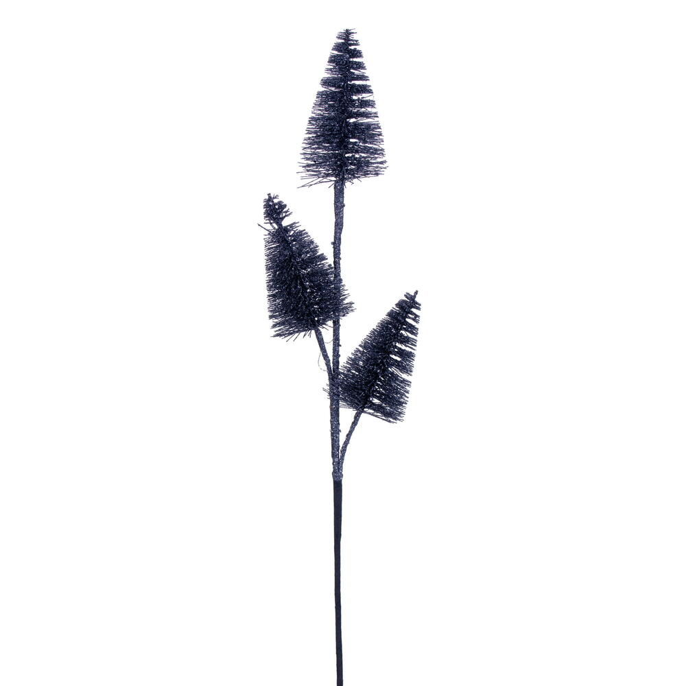 RX230387 20 in. Artificial Pewter Glitter Cone Tree Spray - 6 Piece