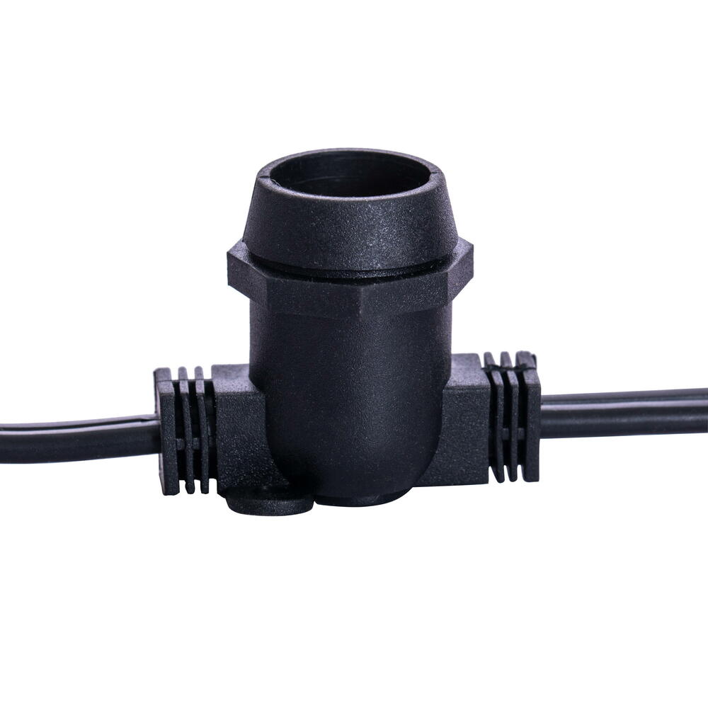 VC9K12264 330 ft. x 264 E17 Socket 18AWG SPT2 Wire Stringer with All Standard E17 Bulbs - Black