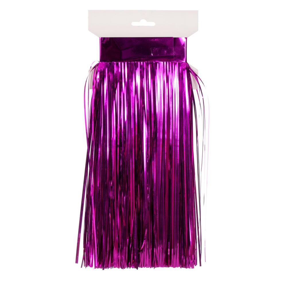 RX241070 10 ft. x 12 in. Fuchsia Tinsel Icicle Curtain - Pack of 4