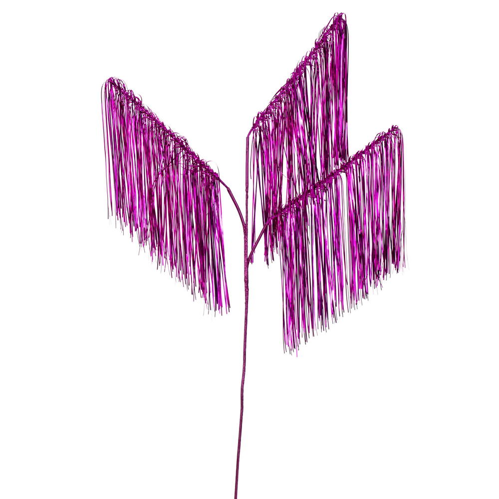 RX241370 36 in. Fuchsia Tinsel Icicle 3-Tip Spray - Pack of 3