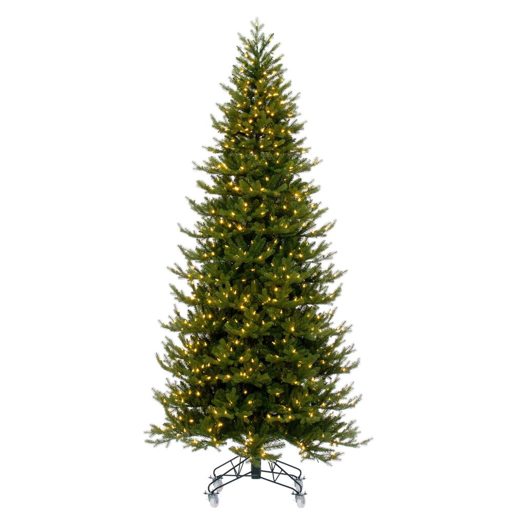 G230881LED 9 ft. x 54 in. Washington Fraser Fir Artificial Pre-Lit Christmas Tree with 900 Dura-Lit Warm White LED Mini Lights - Green