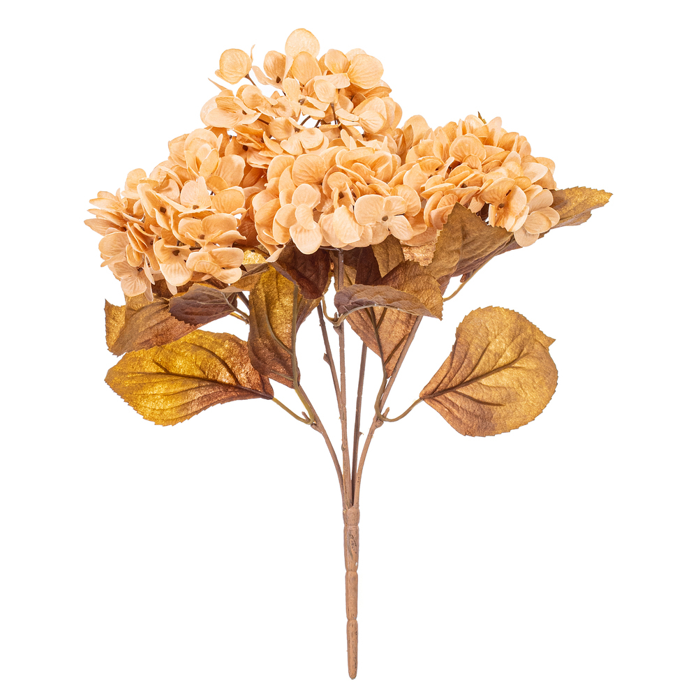FR234801 16.5 in. Artificial Cream Hydrangea Bush - Bag of 2
