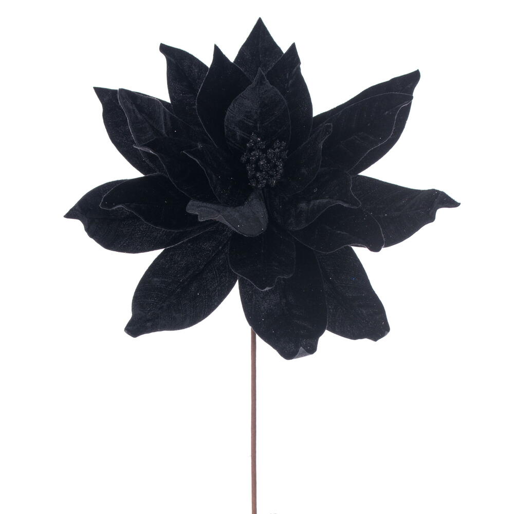 RG233117 21.5 in. Black Poinsettia Stem - 2 Piece