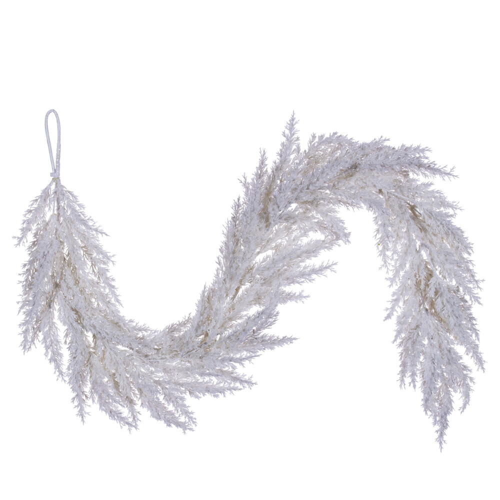 FMA231348 48 in. Ivory Artificial Pampas Grass Garland