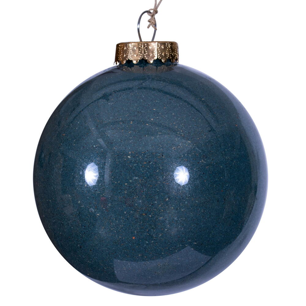 RV231802 6 in. Denim Blue Ball Ornament - 2 Piece