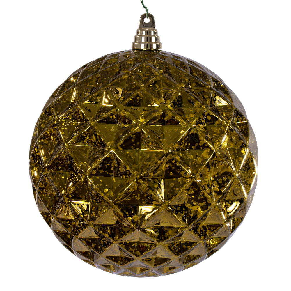 MC240514 8 in. Olive Diamond Mercury Ornament
