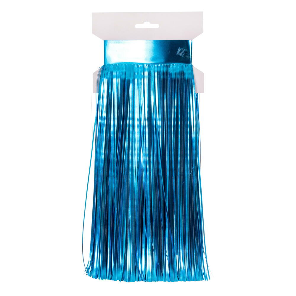 RX241012 10 ft. x 12 in. Turquoise Tinsel Icicle Curtain - Pack of 4