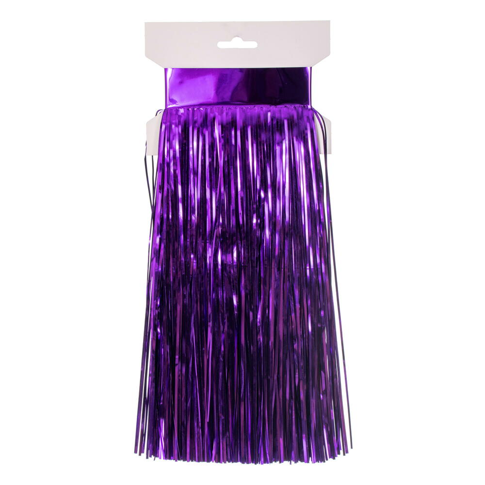 RX241066 10 ft. x 12 in. Purple Tinsel Icicle Curtain - Pack of 4
