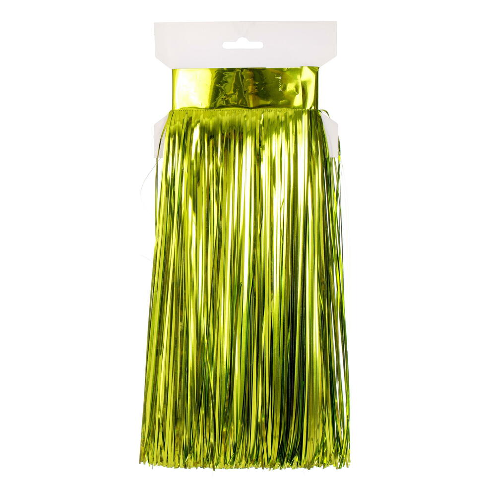 RX241073 10 ft. x 12 in. Lime Tinsel Icicle Curtain - Pack of 4