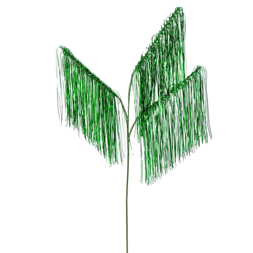 RX241304 36 in. Green Tinsel Icicle 3-Tip Spray - Pack of 3