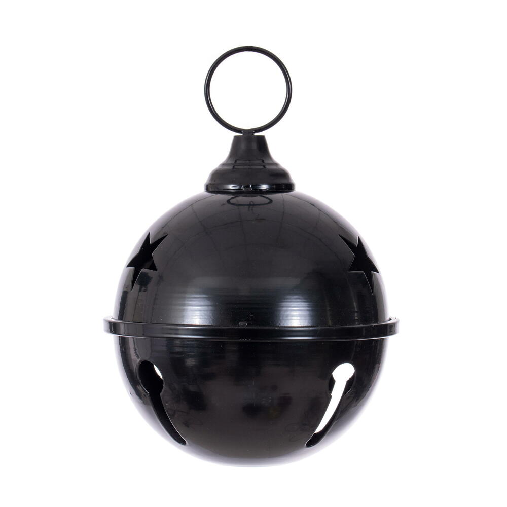 RAA230617 6 in. Black Iron Bell Ornament
