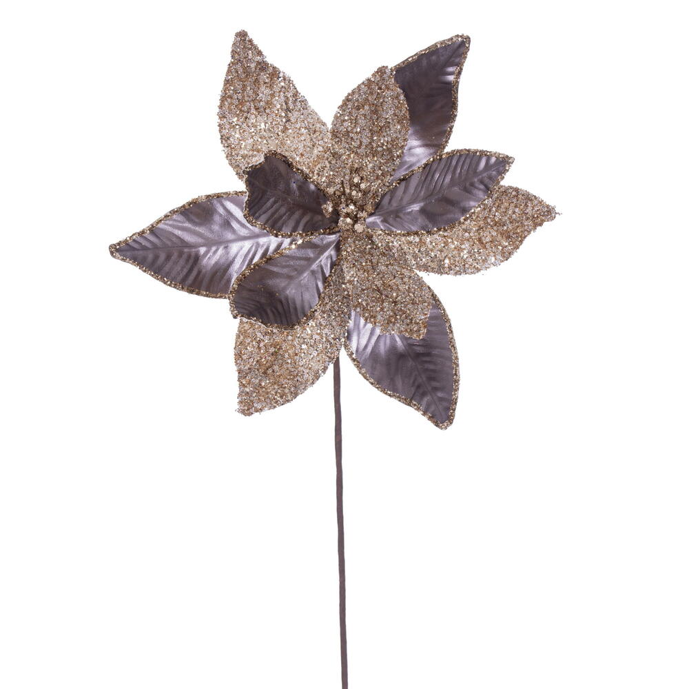 RG230176 21.5 in. Mocha Poinsettia Stem - 6 Per Bag