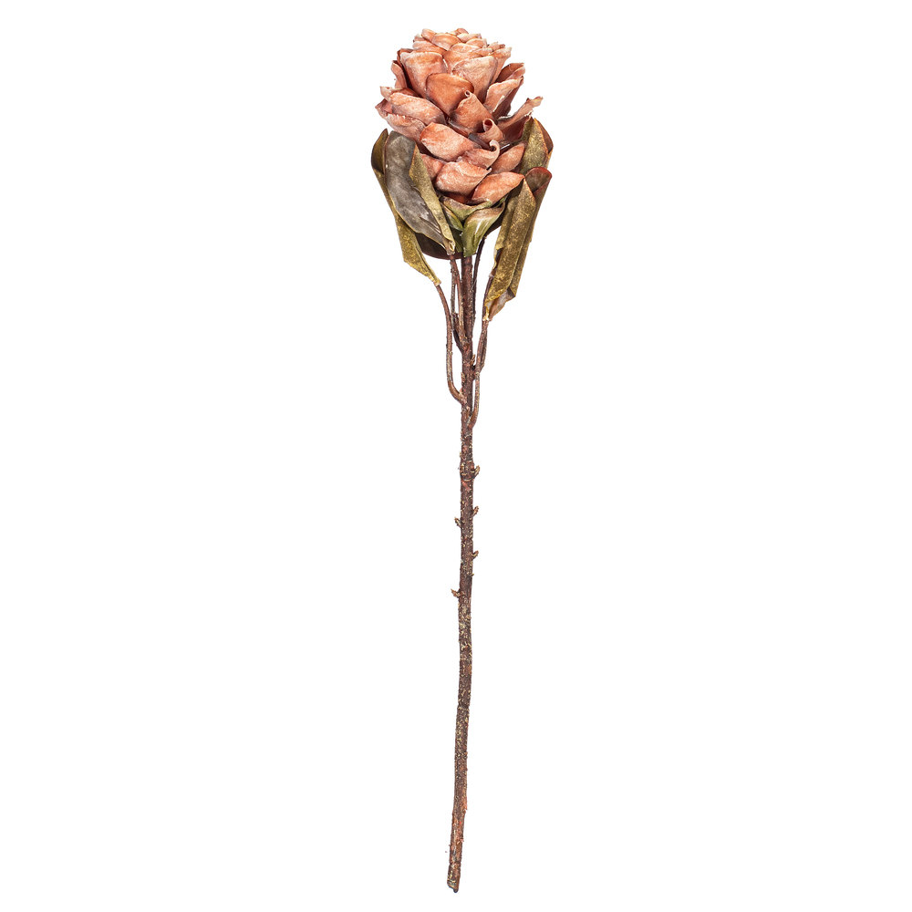 FMA230218 22 in. Light Orange Dried Artificial Torch Ginger Stem - Bag of 3