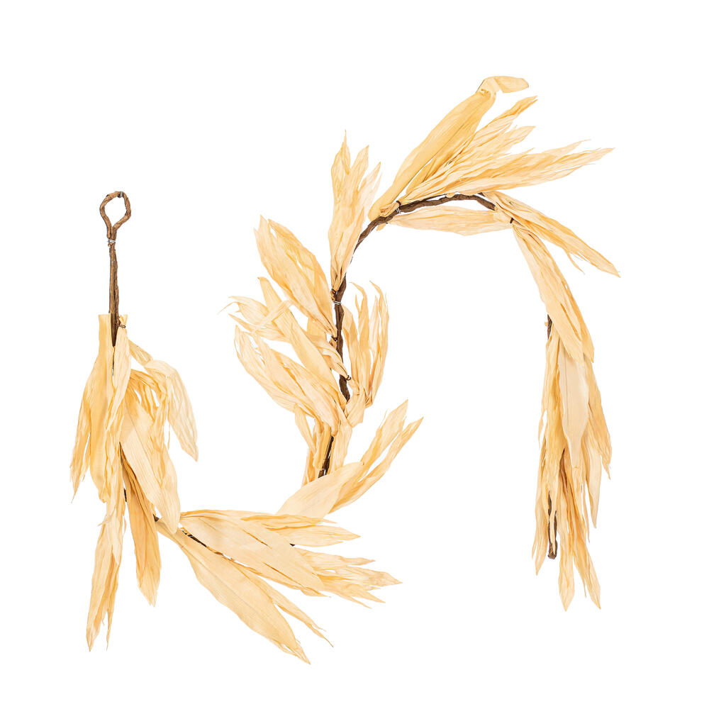 FQ236572 6 ft. Artificial Cream Corn Husk Garland