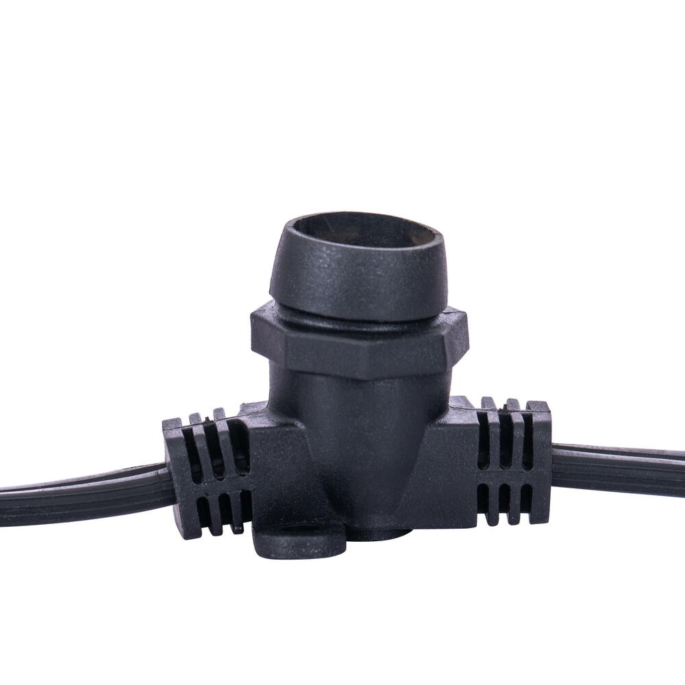 VC7K12330 330 ft. x 330 E12 Socket 18AWG SPT2 Wire Stringer Compatible with All Standard E12 Bulbs - Black