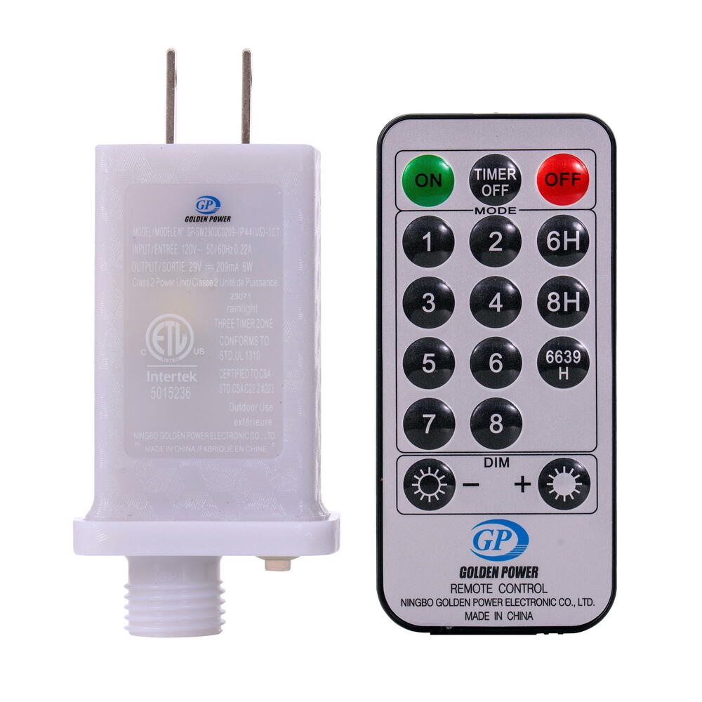 X22C000 8F Remote Control & ETL 29V 209MA 0.6W White Memory Adapter for use with 8F Snake & Cherry Light Sets