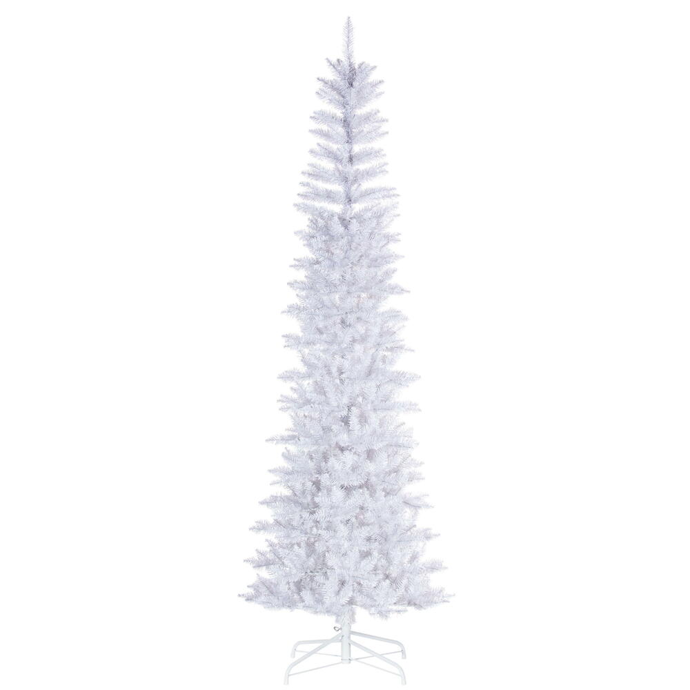 K240185 9.5 ft. x 42 in. White Pencil Artificial Unlit Christmas Tree