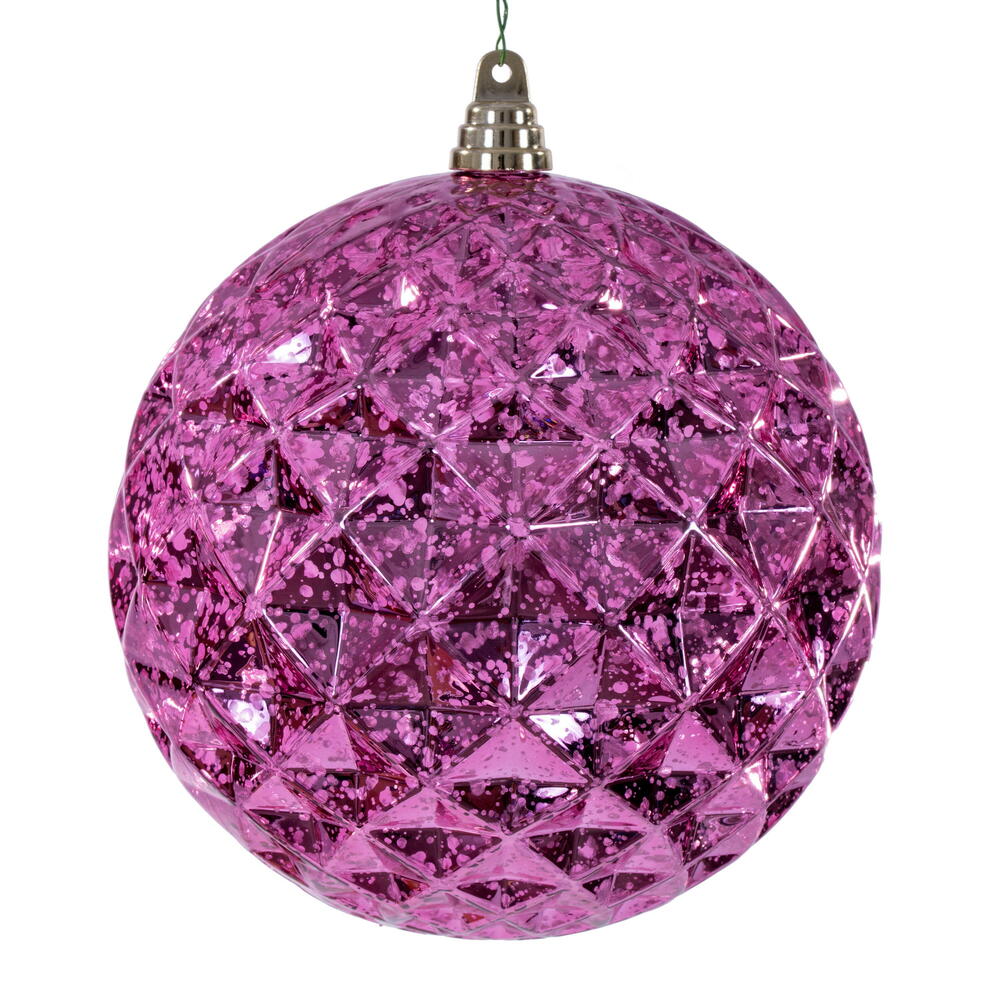 MC240579 8 in. Pink Diamond Mercury Ornament