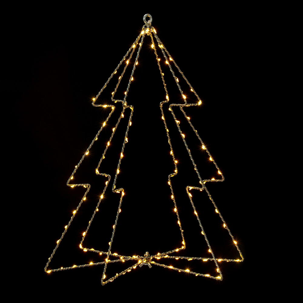 X23S118 180 Light x 18 in. Warm White LED Tree Steel Wire Silhouette Light