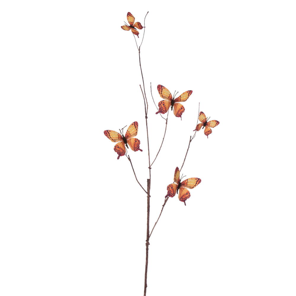 EF232340 37 in. Pink, Mocha & Yellow Butterfly Spray - 2 Piece