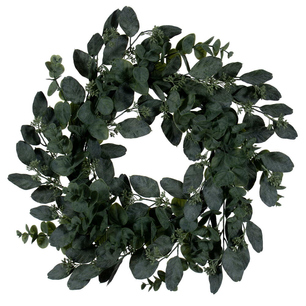 FK236424 24 in. Green Eucalyptus Wreath