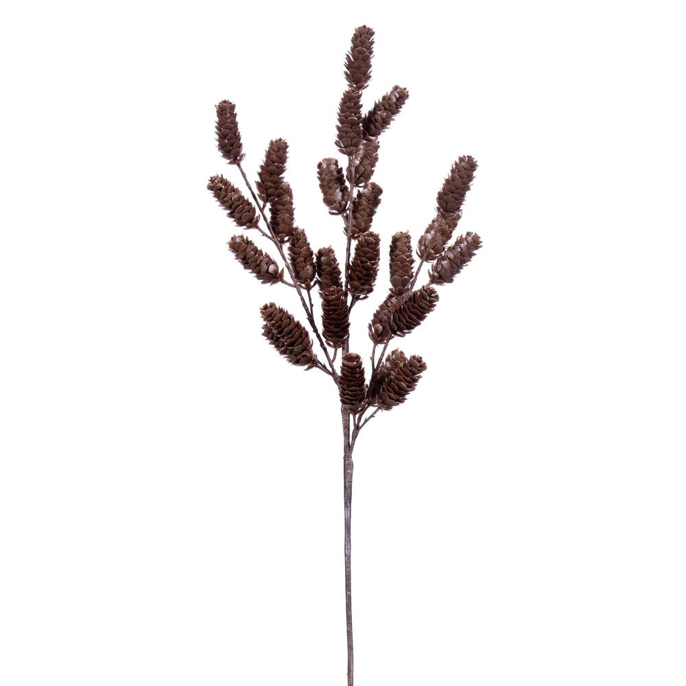 RK238476 26 in. Artificial Mocha Pinecone Christmas Spray - 2 Piece