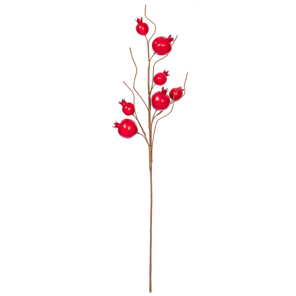 FPQ237128 31 in. Artificial Red Pomegranate Spray - Bag of 3