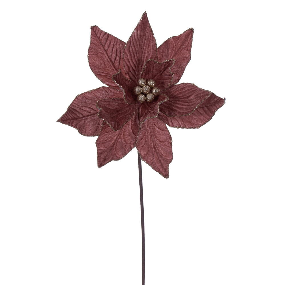 RG232358 21.5 in. Rose Gold Poinsettia - 6 Piece