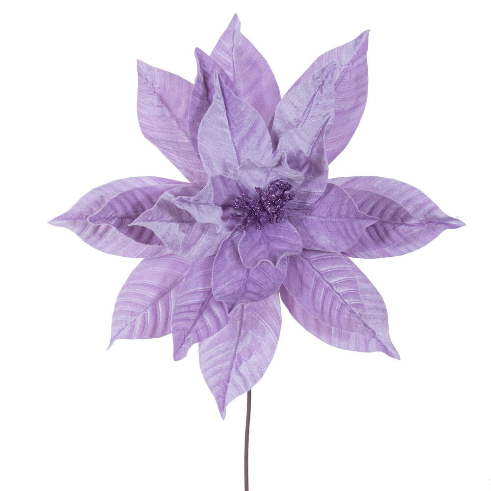 RG233186 21.5 in. Lavender Poinsettia Stem - 2 Piece