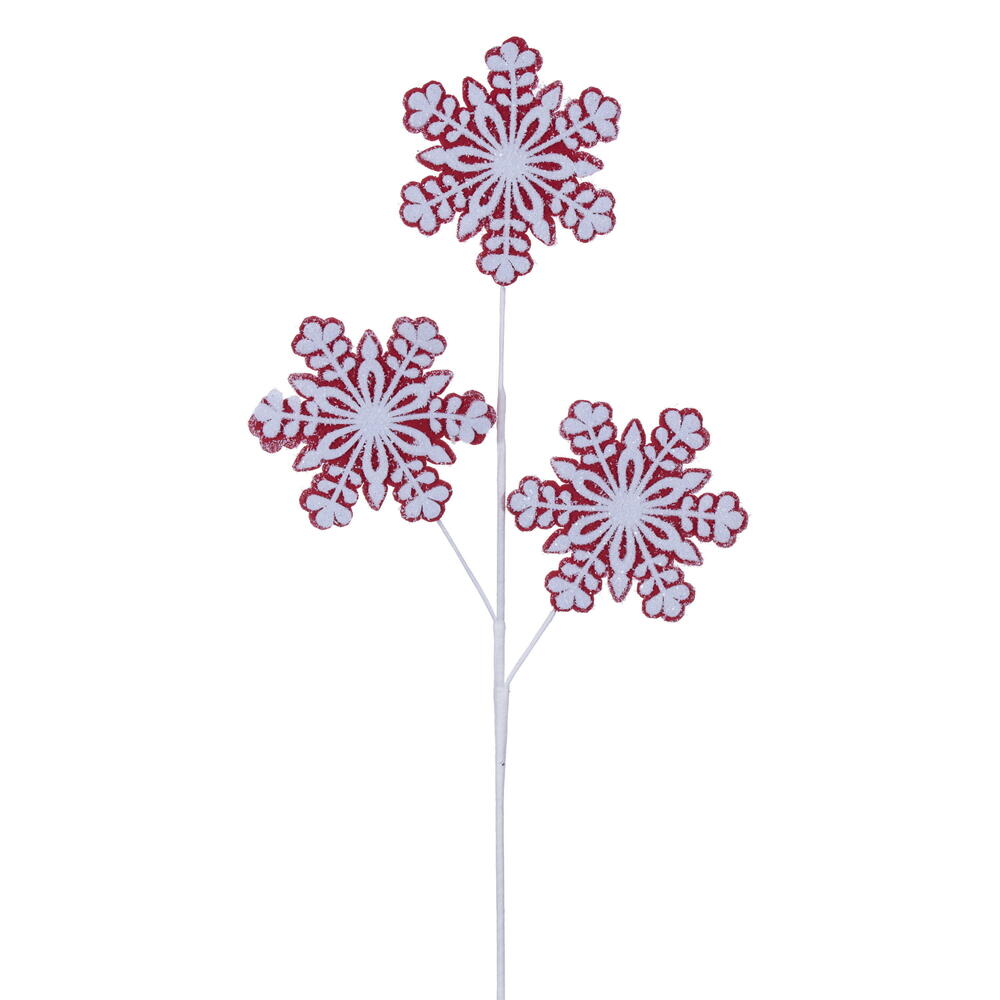 RG233203 26.5 in. Red Snowflake Spray - 6 Piece