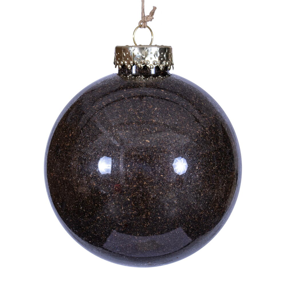 RV231775 4 in. Chocolate Ball Ornament - 3 Piece
