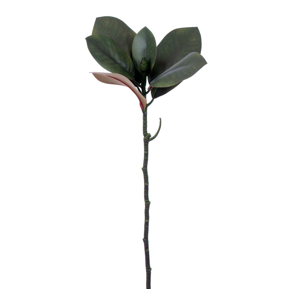 FA240724 24 in. Artificial Green Magnolia Spray with 6 Leaves - 4 Per Bag