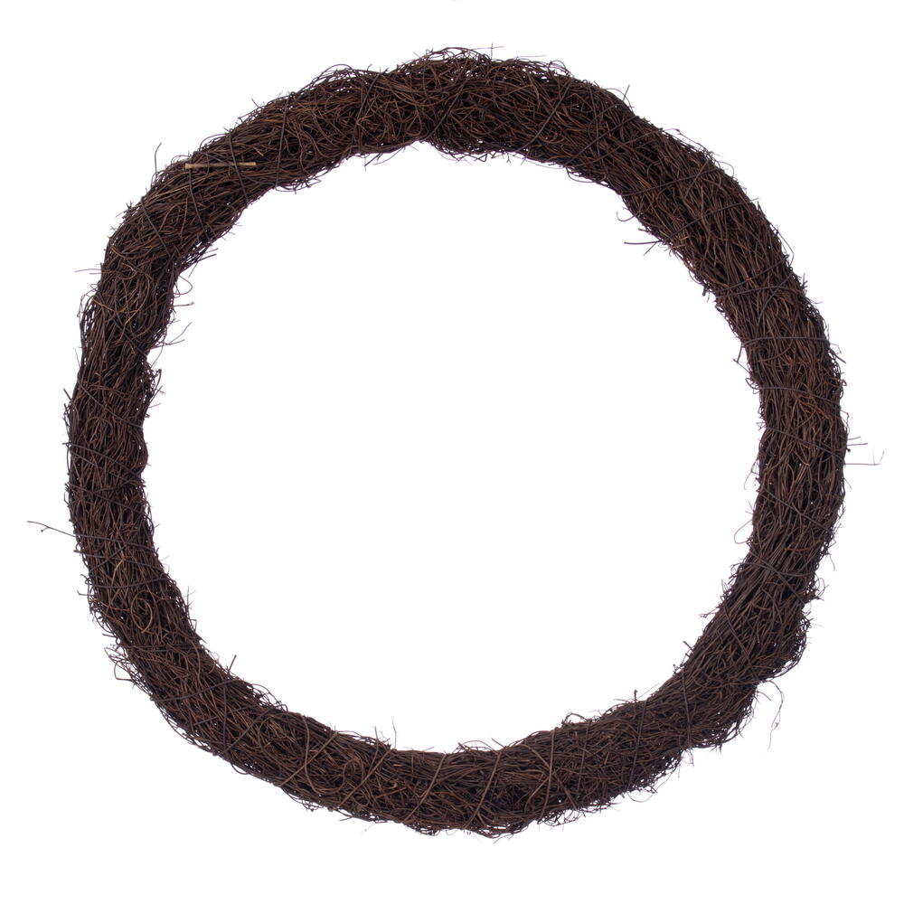 FPQ240318 18 in. Circular Twig Wreath - Brown