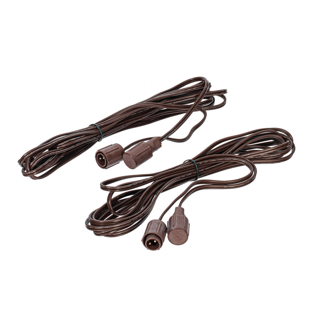 X6B6617 15 ft. Brown Wire Coaxial Extension Cord, 2 Per Bag