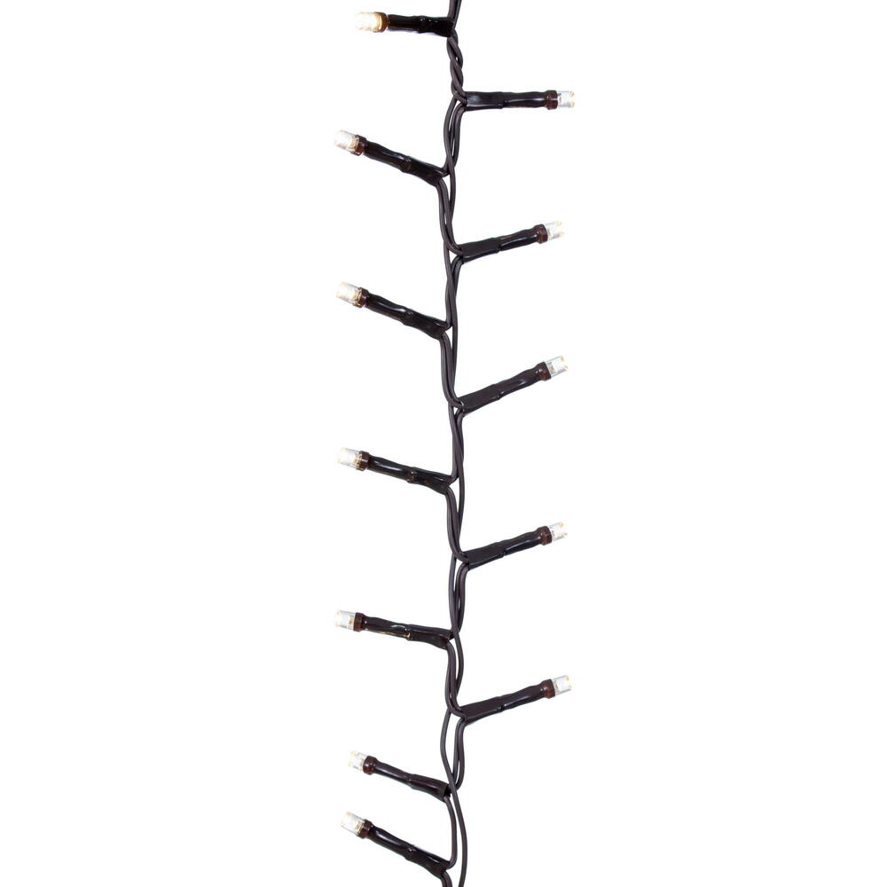 X24B10551 500 Light x 36 ft. 8 Function Snake Light End Connecting Set with 5 mm Wide Angle Warm White - Warm White & Brown